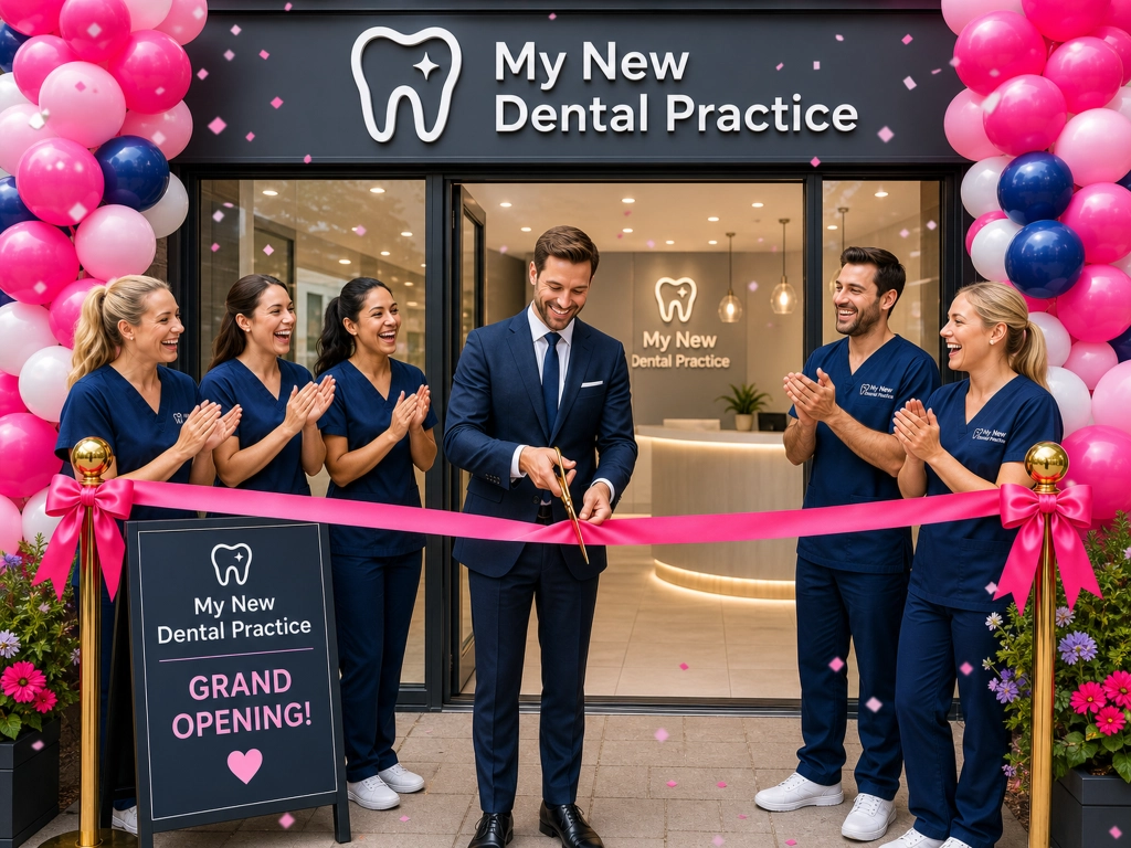 Illustration of a new dental practice opening